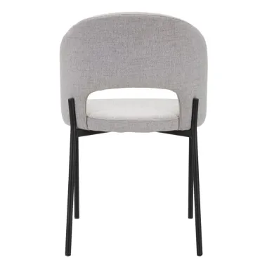 Krzesło HELSINKI Szare Zestaw 2 szt. 51x53x80 cm